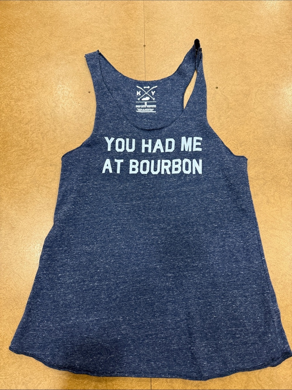 Shop Local KY "You Had Me At Bourbon" Extra Soft Summer Navy Women's Tank Top S
